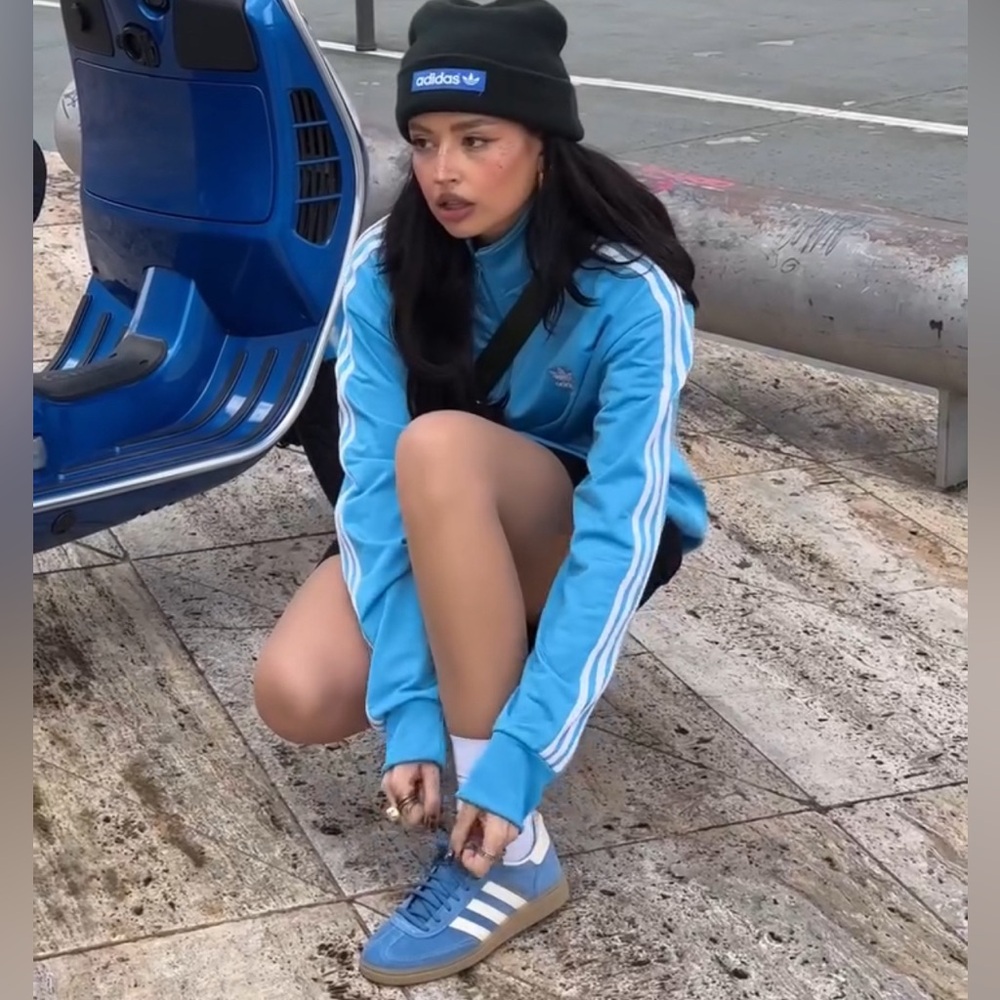 Vintage blue Adidas Originals track jacket Medium